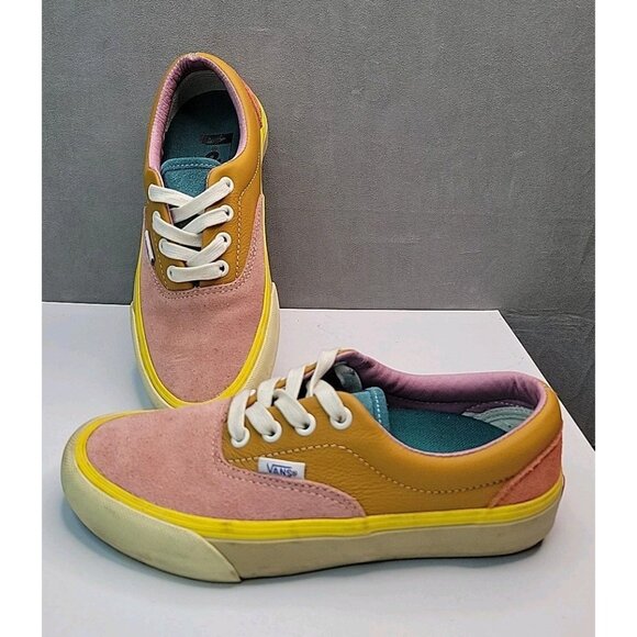 Vans Sneakers Era LX Suede Leather Rust Blue Pink Lace Up Sz Men 4.5 Women 6, EC - Picture 2 of 16